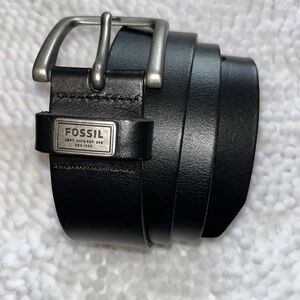 ❤️Fossil Black Leather Men's Belt